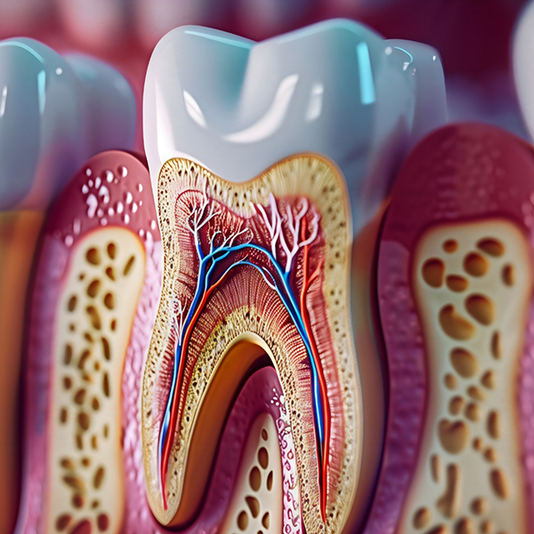 Illustration of the layers inside of a tooth