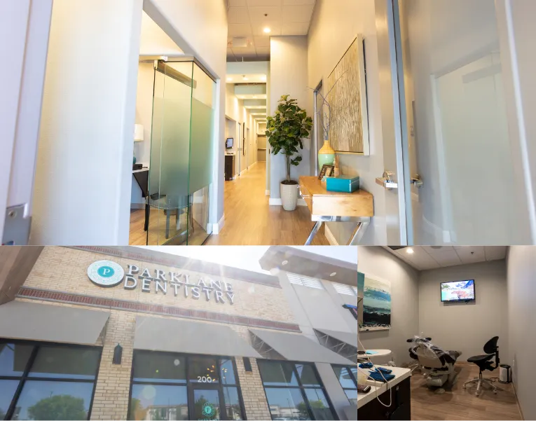 Collage of photos of Parklane Family Dentistry in Little Elm